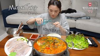 리얼먹방▶ 통 우럭 매운탕 & 우럭회에 소주 한잔 ☆ ft.라면사리ㅣRockfish maeuntang & SOJUㅣREAL SOUNDㅣASMR MUKBANGㅣ