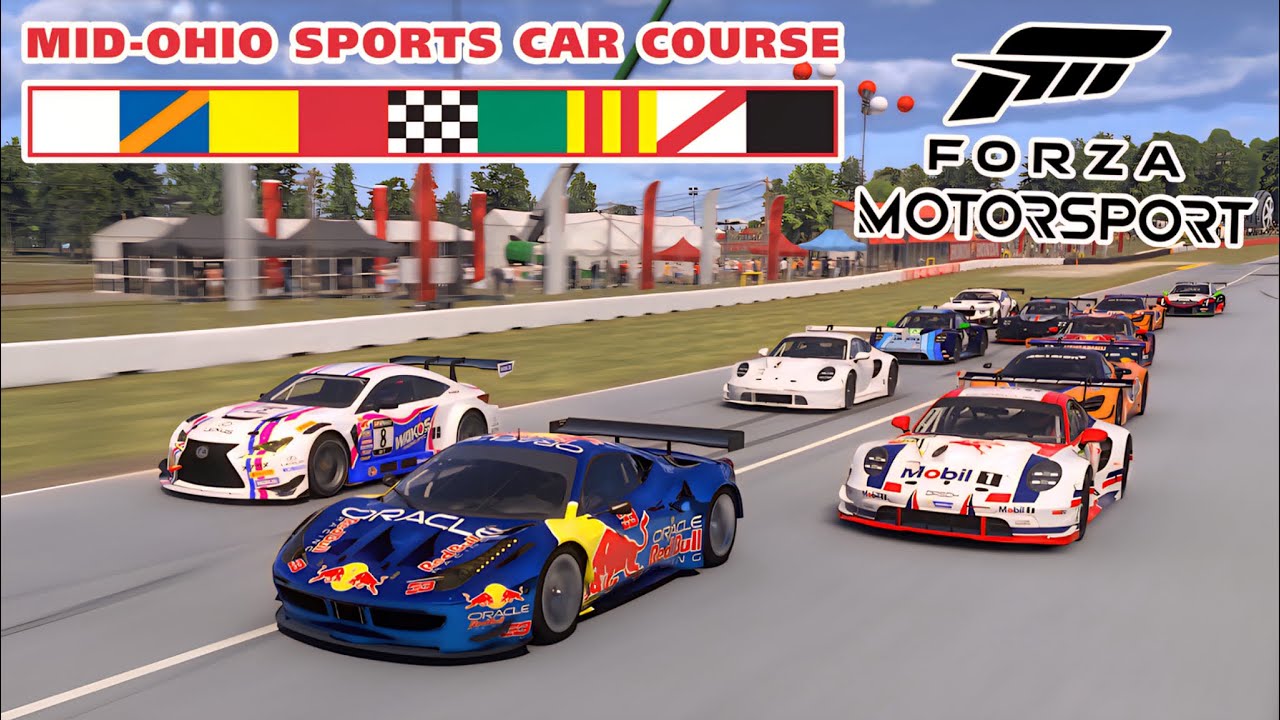 GT3 chaotic racing at Mid-Ohio - YouTube