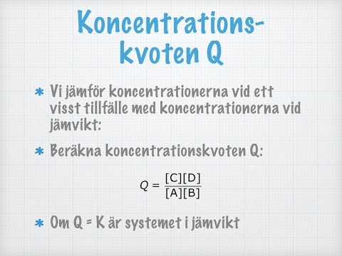 Video: Vid jämvikt är koncentrationerna av reaktanterna) och produkterna konstanta?