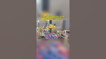 Small footprint and low investment. #machine #factory #robot #palletizing