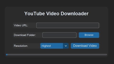 Python CustomTkinter YouTube Downloader GUI | pyTube Video & Audio Download with Progress Bar
