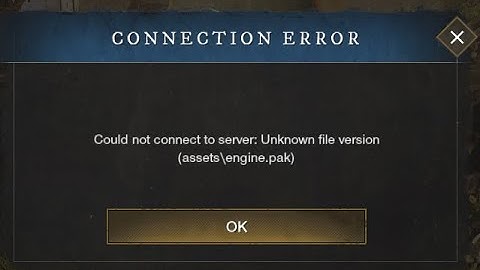 NEW WORLD OPEN BETA CONNECTION ERROR - Could not connect to servers: unknown file version Fixed