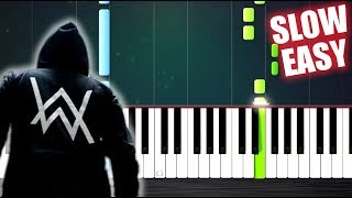 Alan Walker - Sing Me To Sleep - SLOW EASY Piano Tutorial by PlutaX chords
