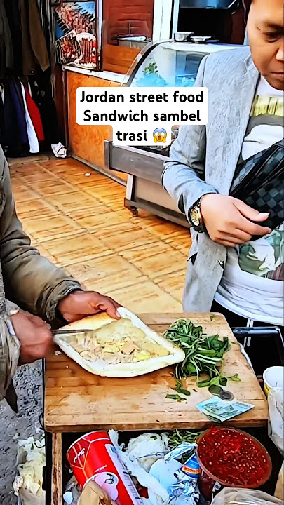 Jordan street food Sandwich Sambal Terasi #streetfood #sandwich #jordan