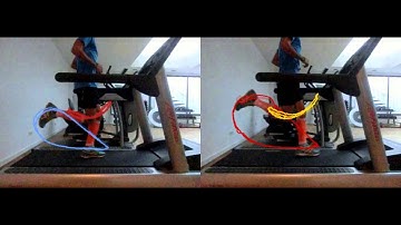 Kinovea Foot & Knee path while running at 16km/h vs 22 km/h