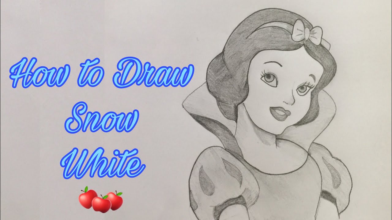 How To Draw Snow White Step by Step Drawing Guide by Dawn  DragoArt