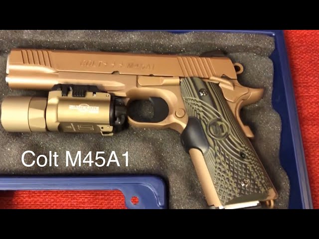 Colt M45A1. Surefire X300 Ultra. Crimson Trace Laser Grip. - YouTube