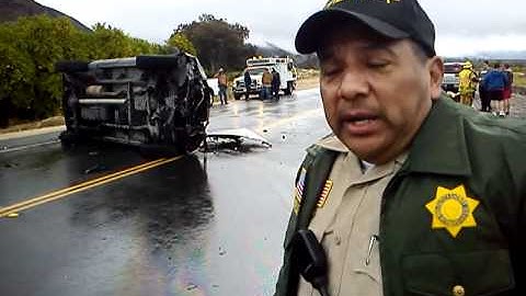 Traffic accident on Greenspot Road