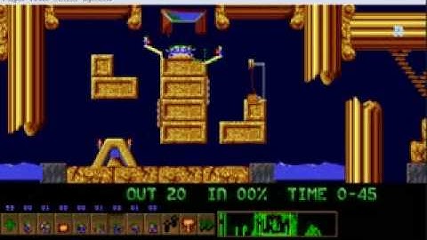 Lemmings my real custom level 27 Just a minute falling down part two