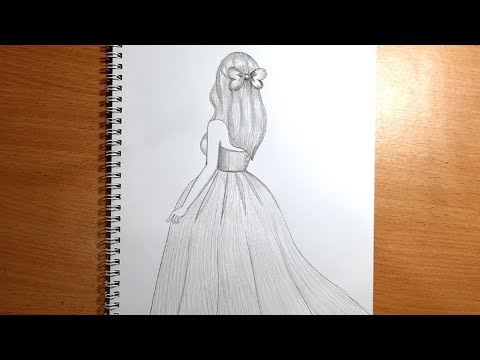 #1 Vẽ Cô Gái Tóc Kẹp Nơ Bút Chì l Drawing a girl with a pencil is very easy | ONG MẬT MỸ THUẬT #46 Mới Nhất