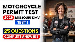 2026 MO DMV Motorcycle Test 1: Pass 25 Real Exam Questions Now Questions and Complete Answers