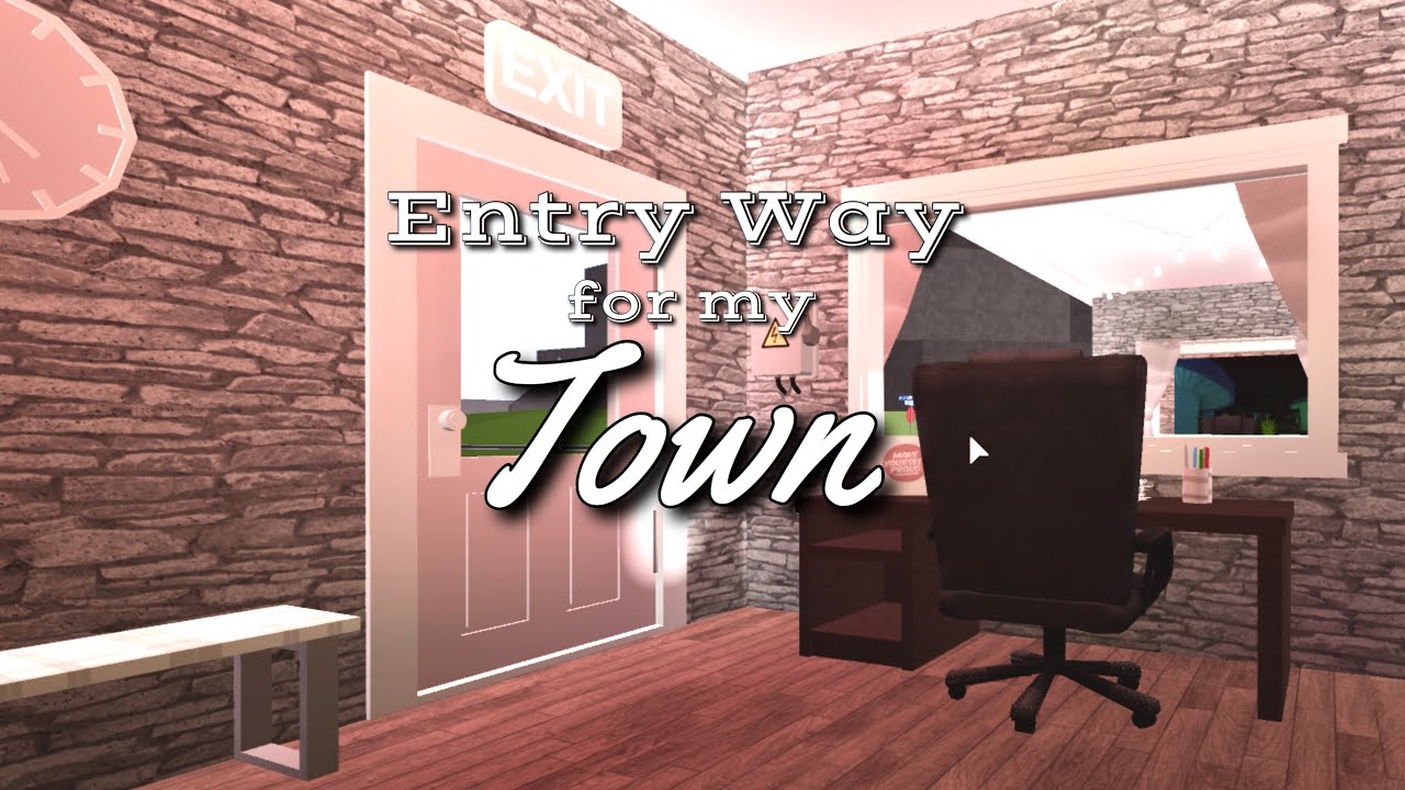 Making an Entry Way to my Town!! Bloxburg Speed Build