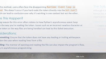 Resolving the Discord.py Event Loop Closed Error When Loading Token from File