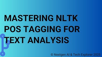 Mastering NLTK POS Tagging for Text Analysis