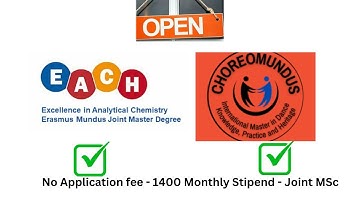 2 EMJM Program Applications | EACH | Chereomundus | Fully funded scholarship for 2026 entry | EU MSc