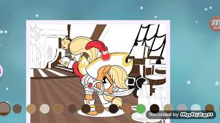 Painting Pirate Applejack & My Version Of Nightmare Spike Mlp Color By Magic