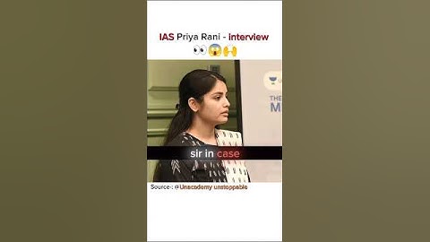 Ias Priya Rani interview ❣️🥀#interview #shortfeed #lbsnaa #iasentry #viral #shortfeed #trending