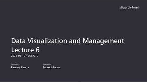 Data Visualization Lecture 6 - 2023