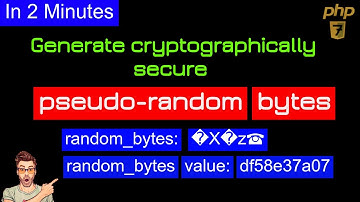 Coding cryptographically secure pseudo-random bytes using PHP | secure pseudo-random bytes| PHP