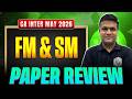 CA Inter FM And SM: Paper Review | Exam Analysis | CA Inter May 2026 | CA Sunil Keswani