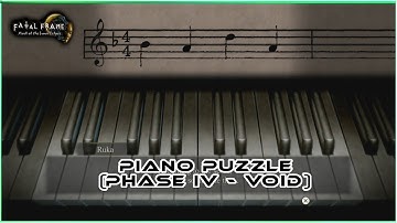 Dining Hall Piano Puzzle (Phase IV - Void) Fatal Frame: Mask Of The Lunar Eclipse
