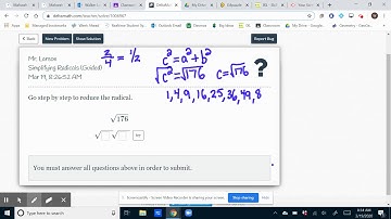 CCR - Simplifying Radicals DeltaMath