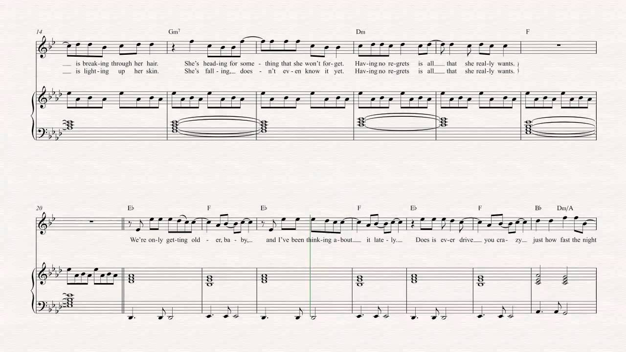 Trumpet - Night Changes - One Direction Sheet Music, Chords, & Vocals ...