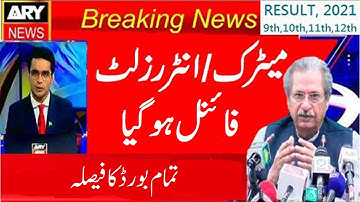 10th Class Result 2021 All pk Board - 12th Class 2nd Year Result 2021 All Punjab Board - 11th Result