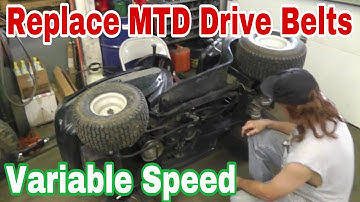 How To Replace The Drive Belts On An MTD Variable Speed Riding Mower - with Taryl