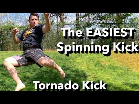 Easy and Effective Tornado Kick Tutorial!! Spinning Kick 101