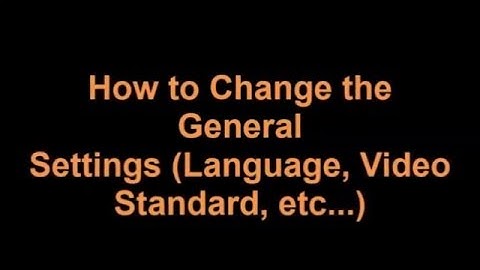 SeeStation DVR - How to Change the General Settings Language, Video Standard, etc