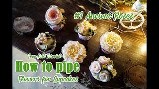 How to Pipe Ancient Rose for Cupcake