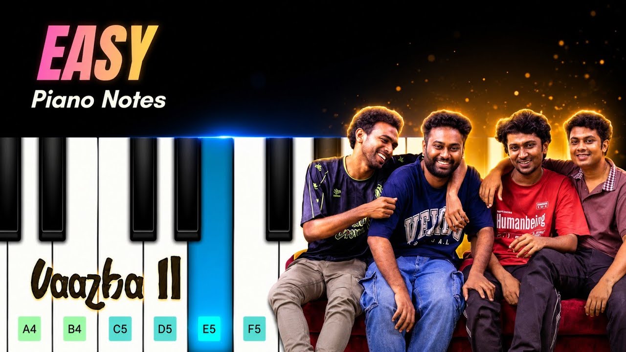 Vaazha 2 - Koodappirannor Song ( Vaazha 2 Emotional Bgm ) | Easy Piano Tutorial 