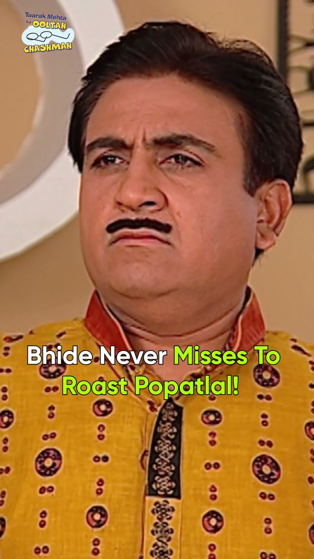 Bhide never misses to roast popatlal!#tmkoc #relatable #comedy  #funny #shorts  #funnyvideo #iphone