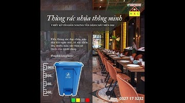 Thùng rác nhựa trong nhà Baiyun đạp chân nhiều dung tích - Nhựa MInh Khang