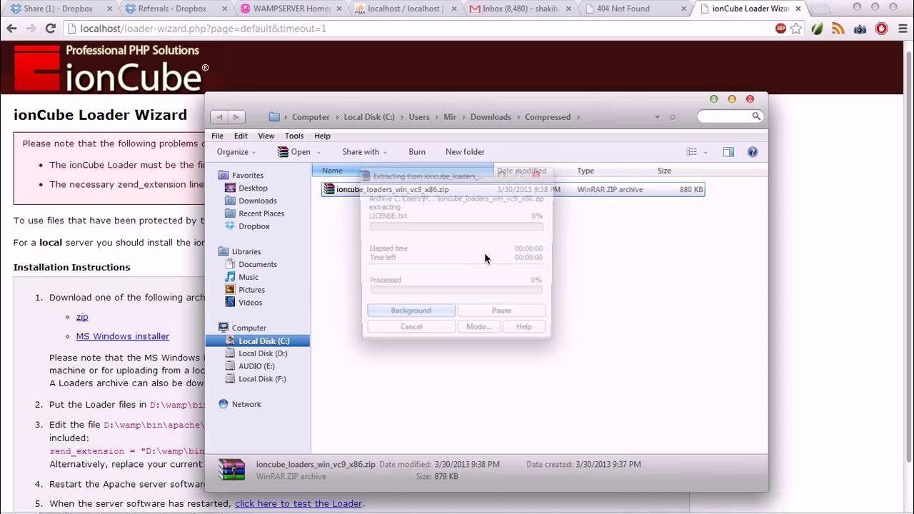 Installing ioncube on your Wamp local server YouTube