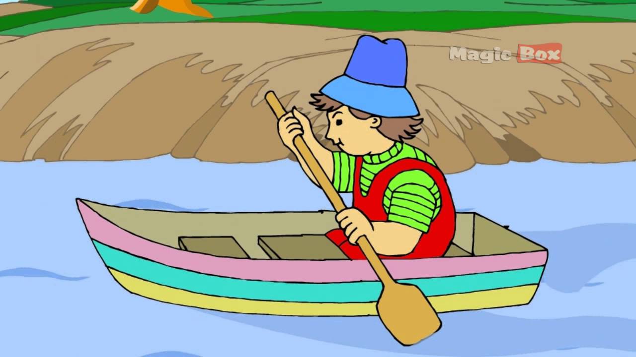 row row row your boat - english nursery rhymes - cartoon