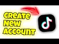 how to create new tiktok account