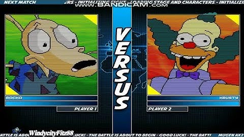 WCFITZ88 Mugen Battles | Rocko vs Krusty