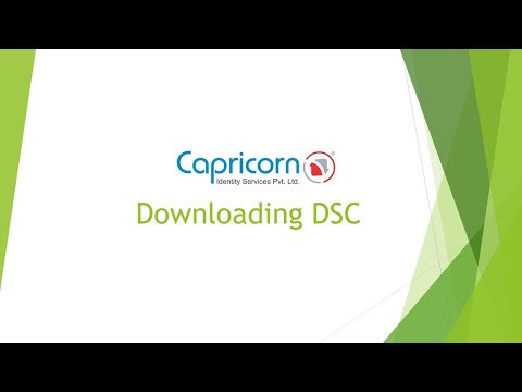 How to Download Digital Signature Certificate (DSC) & Encryption | Capricorn.Cash