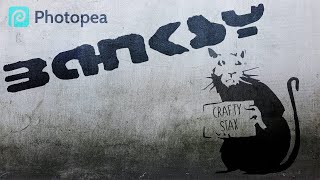 PHOTOPEA: How To Make Banksy-Style Stencil