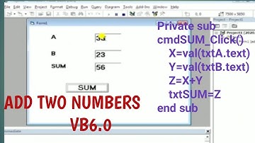 ADD TWO NUMBERS (VB6.0)