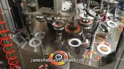 Flap disc labeling machine