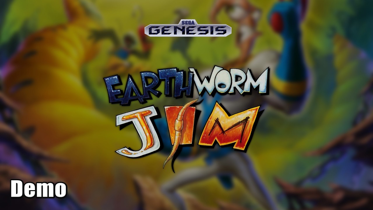 Let's Play Earthworm Jim | Demo | Sega Genesis - NR