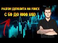 Разгон депозита на форекс с 50 до 1000 USD у брокера RoboForex