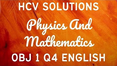 HCV Solutions | Ch2: Physics and Mathematics | Obj1 Q4 | ENG | "The component of a vector is..?"