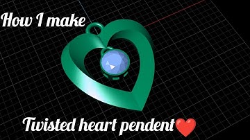 Twisted Heart Pendent | Matrix 9 | Jewelry designing free course