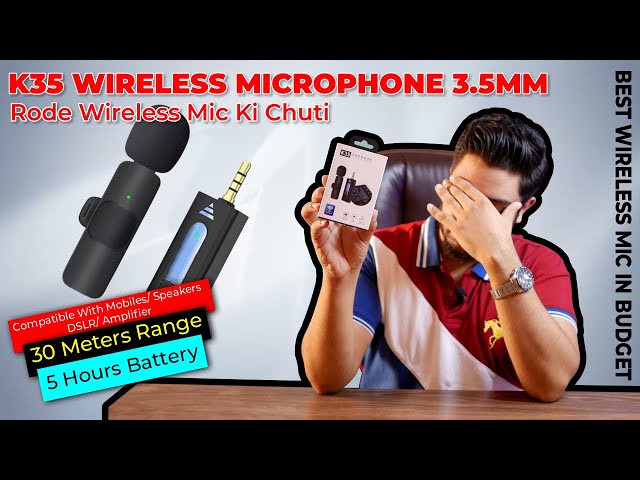 K35 Dual Wireless Microphone For 3.5mm Devices Price in