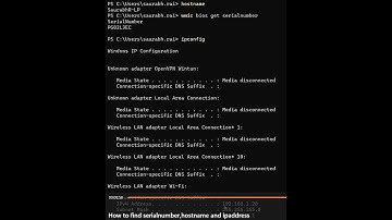 How to find hostname, ip address and serial number through command | Windows 10 & 11