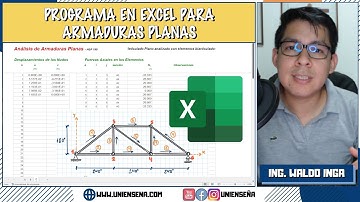 ANÁLISIS MATRICIAL DE ESTRUCTURAS | Programa en Excel para armaduras planas